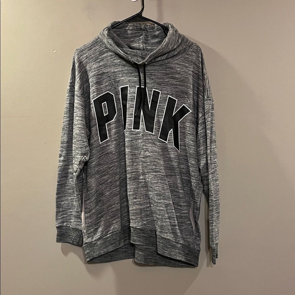 Victoria's Secret Gray Hoodie with Black Lettering